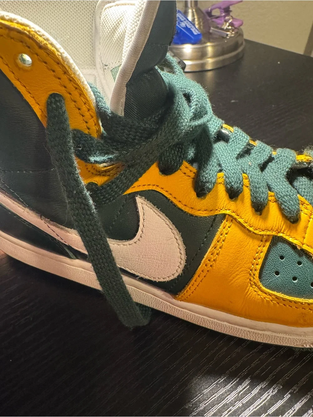 Nike Terminator High Seattle Super Sonics Men’s Green and Yellow